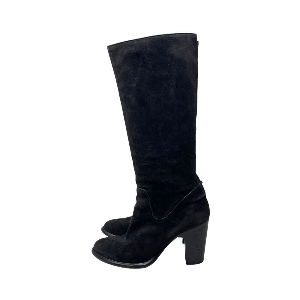 Rag & Bone Lilford Knee-High boots - Black Suede Heeled Boot - Size 38 - Picture 2 of 8